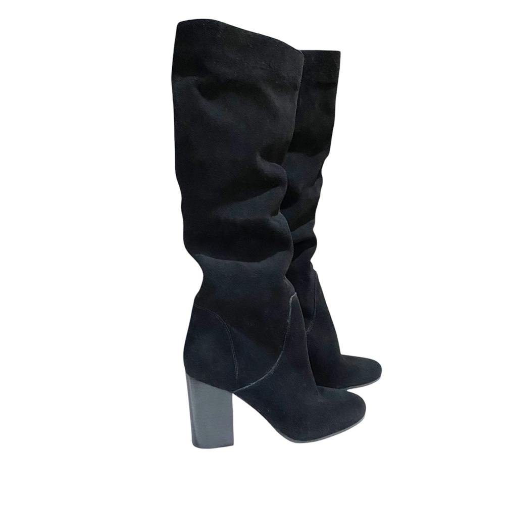 Michael Kors Black Slouch Leigh Boots Suede Slouch Tall Boots - Picture 7 of 12